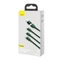 Baseus Flash Series USB + Micro USB + Lightning + Type-C szövetes adatkábel PD 100W 5A 1,2m (sötétzöld)